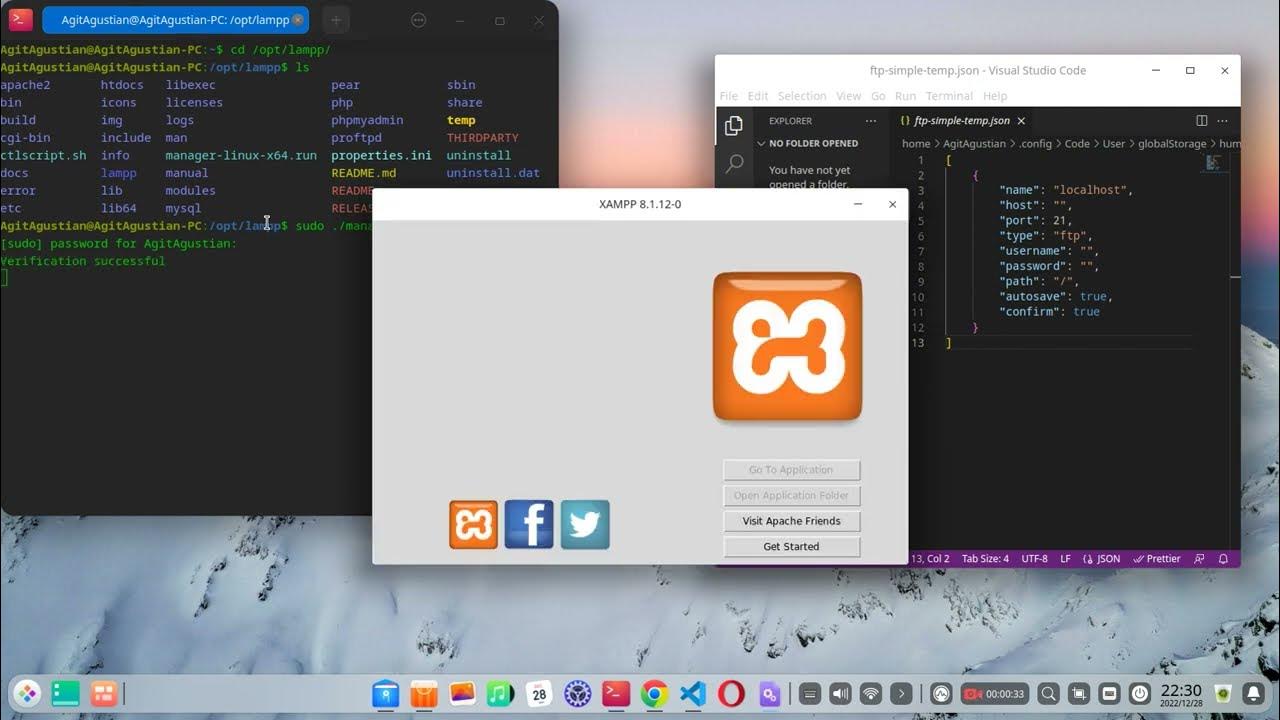 Menjalankan lampp xampp di linux youtube