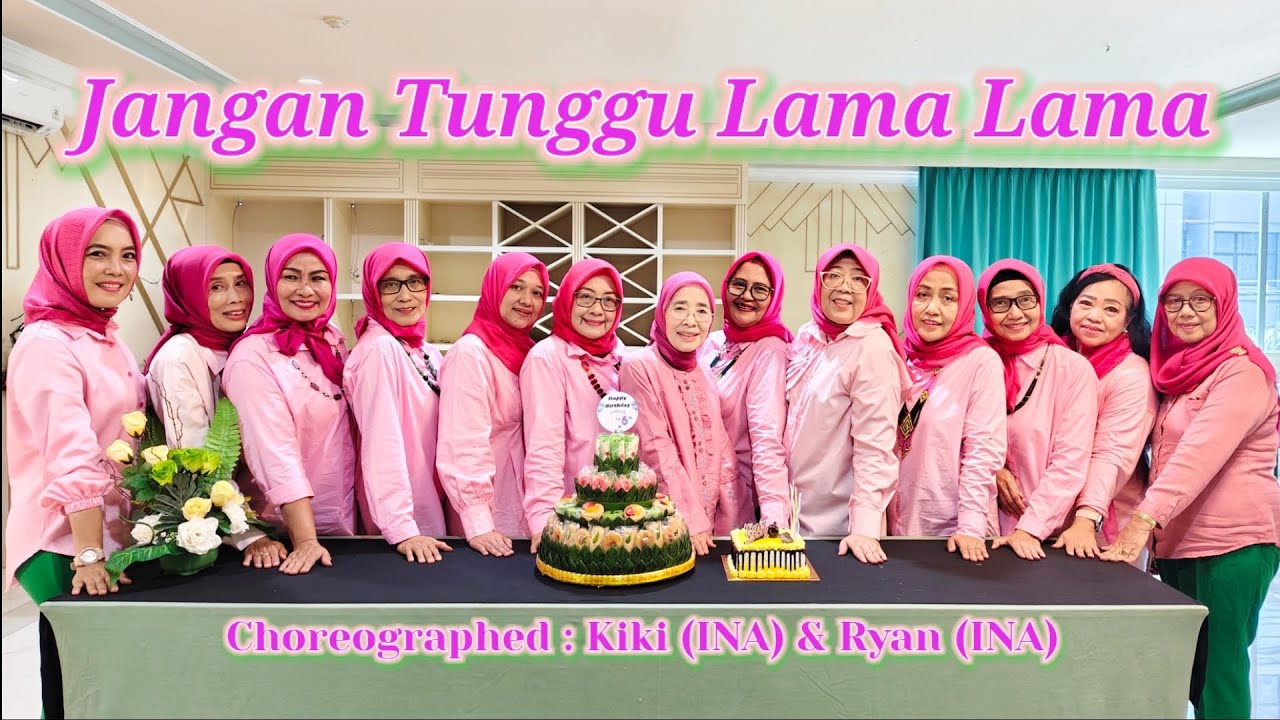 JANGAN TUNGGU LAMA LAMA - Line Dance || Kiki & Ryan || Beginner || Demo : La Rose