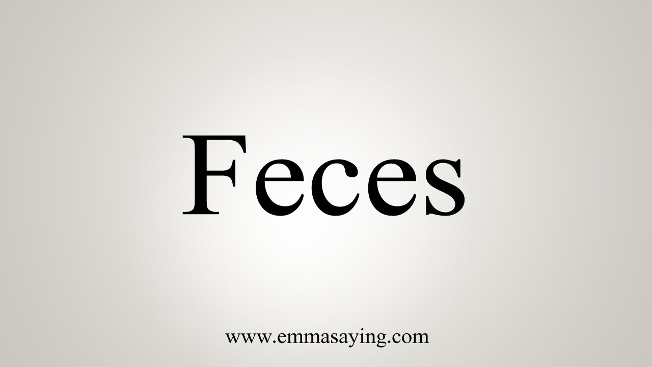 How To Say Feces YouTube
