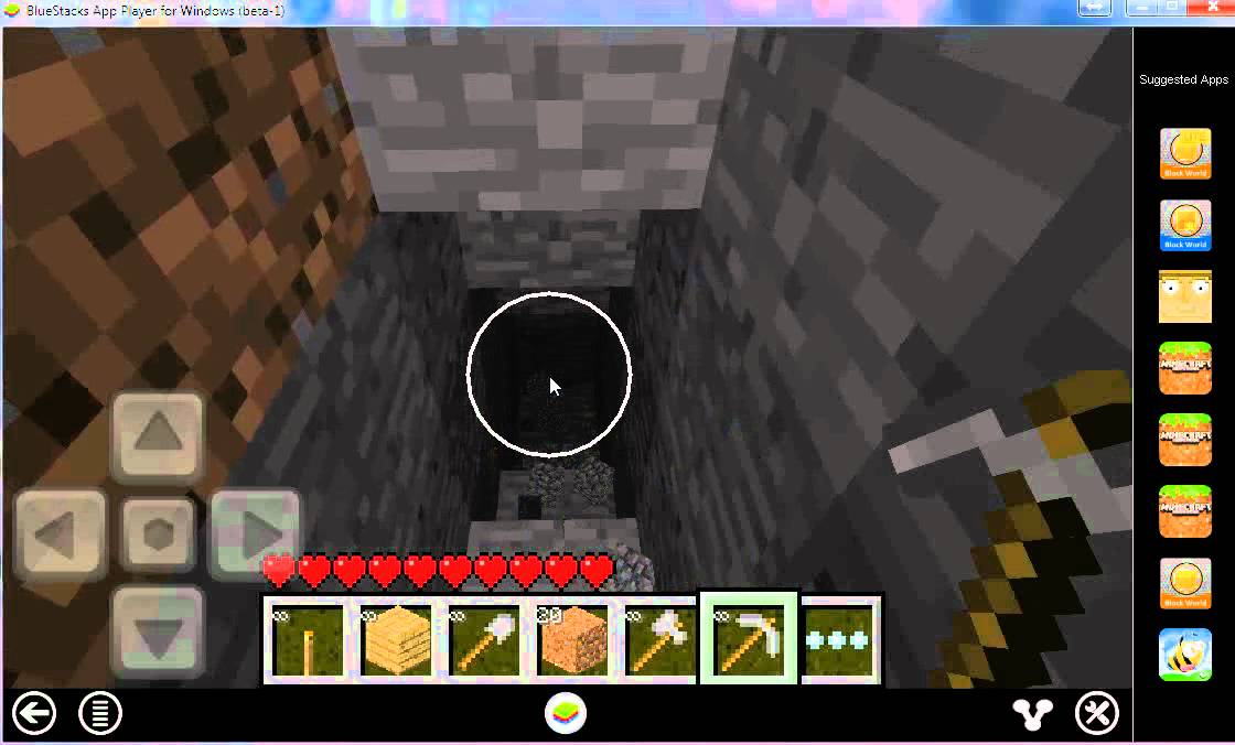 Minecraft Pocket Edition Demo on Bluestacks (Android for 