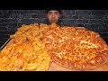 (ASMR) PEPPERONI & CHEESE PIZZA, WINGS, PASTA MUKBANG