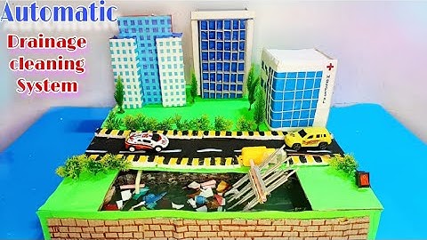 Drainage cleaning system working model | Inspired award project | Automatic Drainage Cleaner