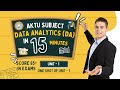 Data Analytics | Unit - 1 | ONE SHOT | AKTU | BTECH | 3rd Year