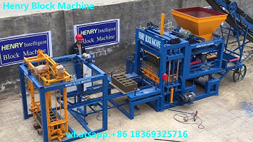 QT4-18 hydraulic concrete hollow block machine tests 400-150-200mm high density blocks