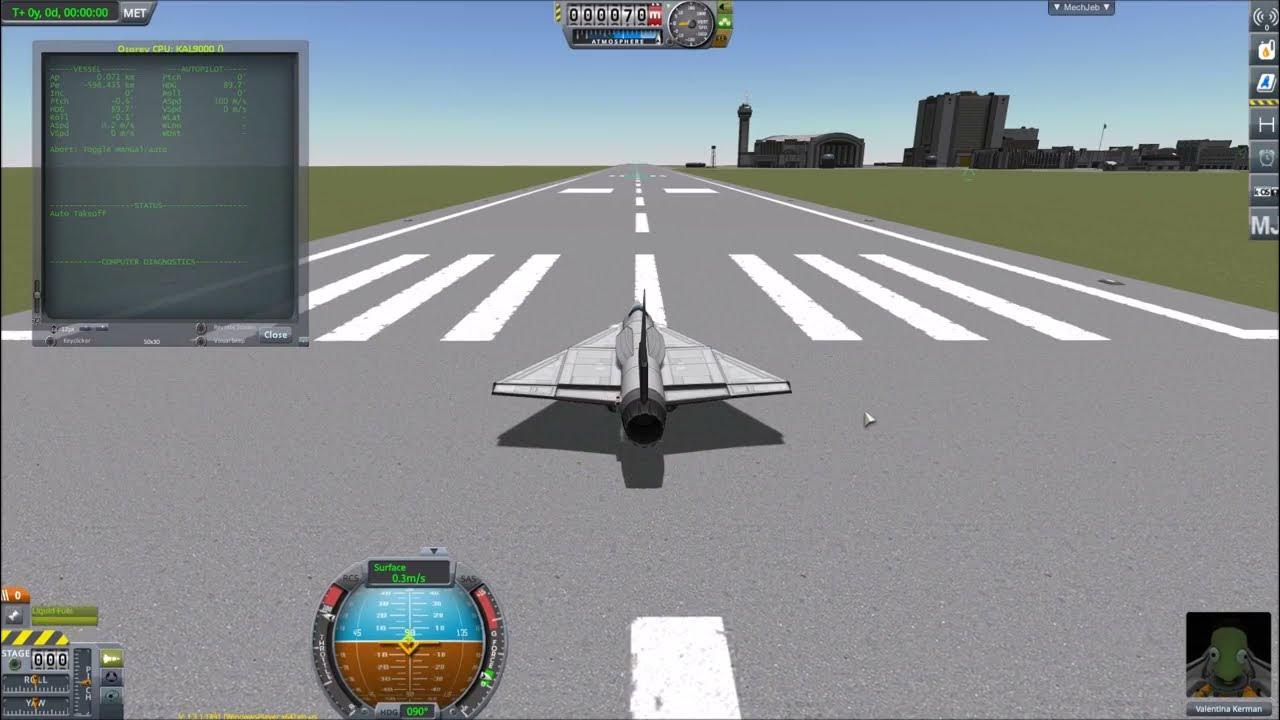 Aircraft Autopilot with Waypoint Navigation KSP 1.3 kOS 1.1.5 (2018