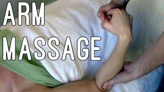 Massage Tutorial: Arms and hands, deep tissue techniques, draping screenshot 5