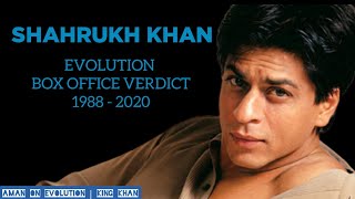 Shahrukh Khan Evolution \u0026 Box Office Verdict 1988 - 2020 | Shahrukh Khan Songs|Shahrukh Khan Movies