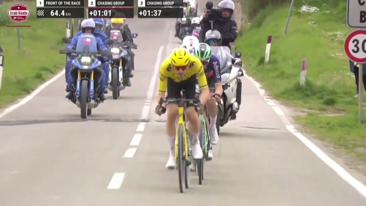 TADEJ POGACAR sigue escribiendo la historia en STRADE BIANCHE #tadejpogacar #stradebianche #parati