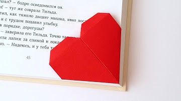 Origami Hart Boekmerk van papier Valentijnsdag Boekmerk Hartje Origami Boekmerk DIY