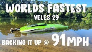 Worlds Fastest Veles 29 (91mph) backup run with OSD overlay! Prop by dasboata🚀