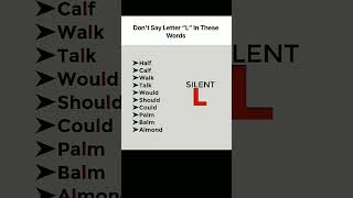 You’re Pronouncing These English Words WRONG! Silent L Words #englishpronunciation #silentl #shorts