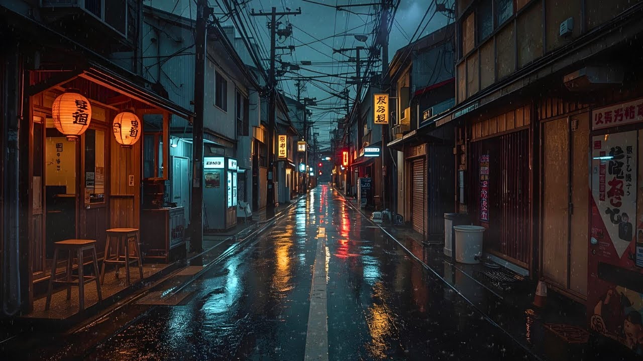 Tokyo After Midnight 🌙 Lofi Rain for Sleep, Study, Relax