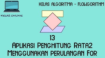 [Kelas Online] Belajar Flowgorithm - 13. Aplikasi Penghitung Rata2 Menggunakan Perulangan For