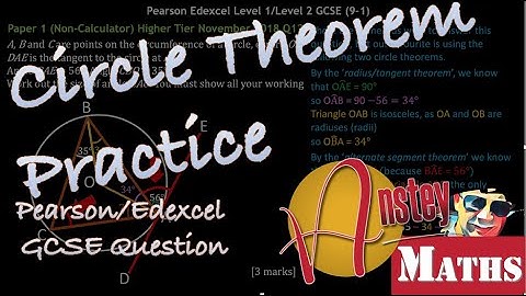 GCSE Circle Theorem Question