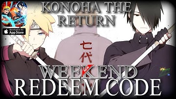 Konoha: The Return New Weekend Redeem Code 🎁 Expired Date: 02/03/23⏳Naruto Idle RPG game - iOS