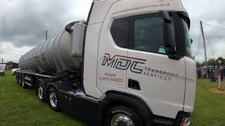 2022 Scania R450 12.7 Litre 6-Cyl Euro 6 Diesel 3 Axle Artic Truck DMC Transport at Shropshire Show
