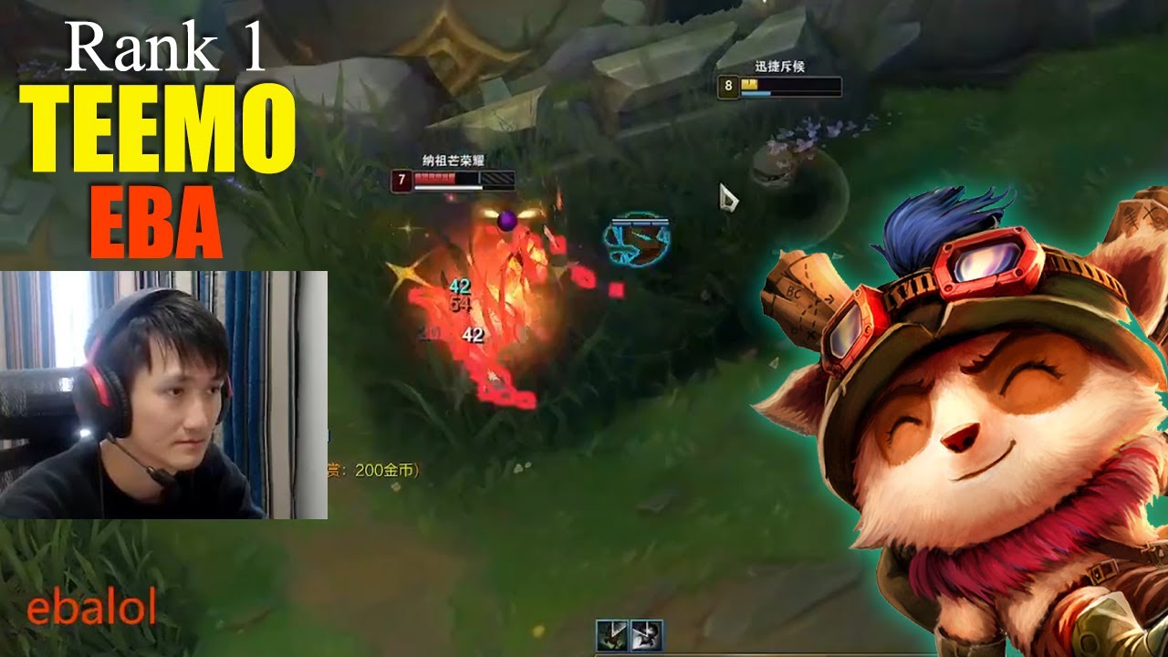 Rank 1 Teemo - Master Elo - Eba Teemo vs Sion
