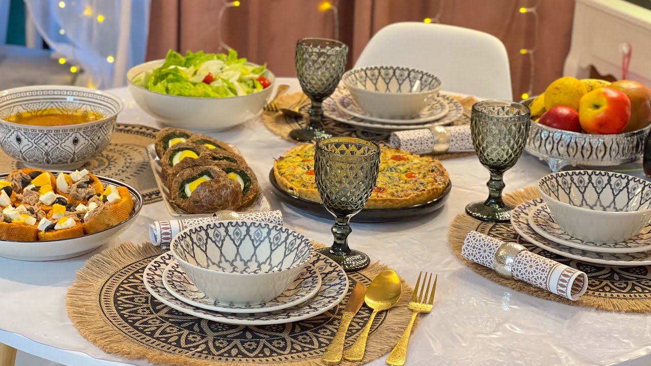 دبارة اليوم 3 في رمضان 🌙⭐️ عين سبنيورية / تارت دجاج و سبناخ / سلاطة بلانكيط شربة