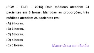 QUESTÃO DE REGRA DE TRÊS COMPOSTA IMPERDÍVEL EM PROVA!🔥