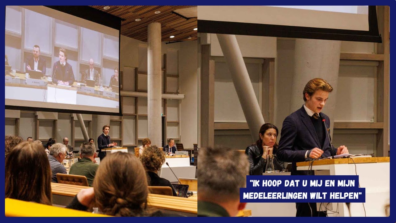 Jasper Kroon doet 'interventie' in de gemeenteraad Hardenberg