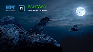 Photo Manipulation - Fantasy Red Eye Crow - Photoshop Tutorial