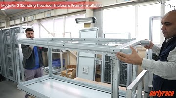 Modular 2 Standing Electrical Enclosure Frame Installation