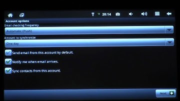 Sylvania 7" Android Tablet: Syncing your Gmail