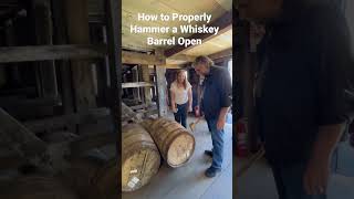 #howto #properly open a #whiskey #barrel with a #bung #hammer #bourbon #bung #toolsofthetrade