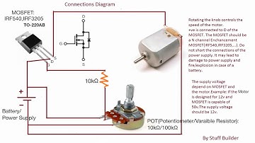 (Update 3)How to build the simplest DC Motor Speed Controller (Using MOSFET and Potentiometer)