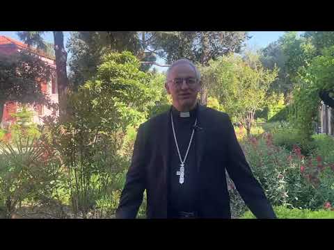 Msgr. Carrasco thanks the Minister of Education for her presence at the CGIE