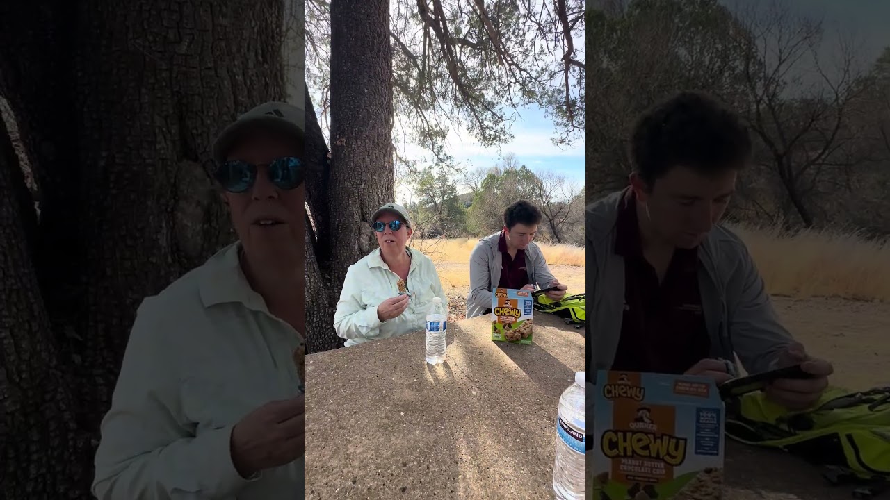 Parker Canyon hike break at picnic table