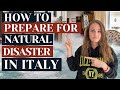 ⚠️ HOW YOU CAN PREPARE FOR A NATURAL DISASTER IN ITALY ⚠️