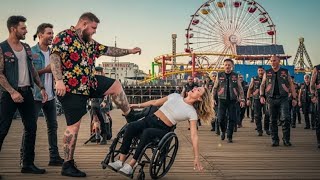 “Bikers Defend Disabled Girl After Bullies Attack at Santa Monica Pier | Heartwarming Street Justice