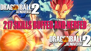 New 217 Skills Buffed and Nerfed Free Update DLC Pack 9 - Dragon Ball Xenoverse 2
