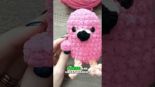 No Sew Crochet Flamingo  Make it in 30 minutes!