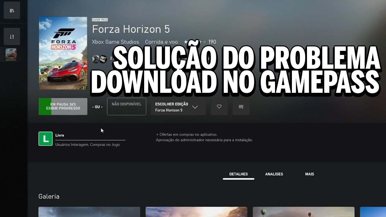 Xbox Gamepass Ultimate impossibilidade de download dos jogos - Microsoft  Community