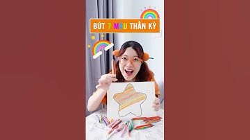 BÚT 7 MÀU THẦN KÌ 🌈 Vẽ 1 lần ra 7 màu cầu vồng độc lạ nhất Việt Nam! #leeciehayhoi #shorts