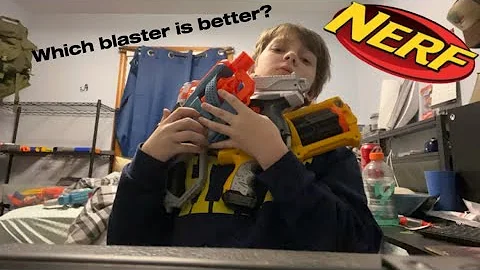 Quick overview of four NERF six shooters (featuring my friend) #nerfgun #nerfblaster #hasbro #nerf 