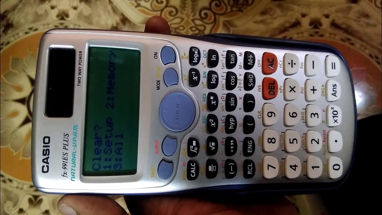 how to reset casio fx991es plus YouTube