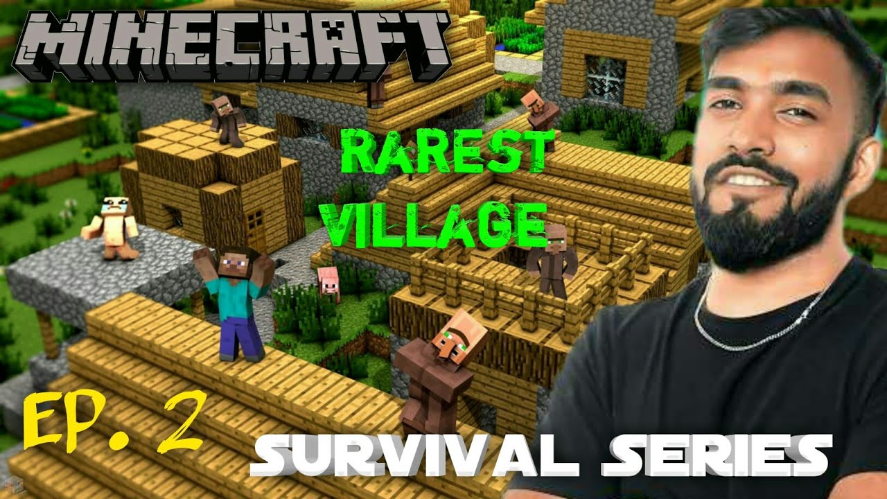 Minecraft PE Survival Series Ep 2 in Hindi 1.21| Found A Rarest Village ...