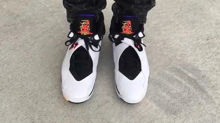 Air Jordan 8 Retro "Three Peat" on feet