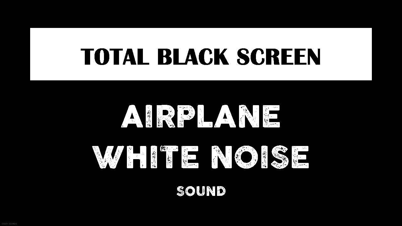 Cabin Airplane Sounds for Sleeping - Black Screen - 10 Hours - White Noise Dark Screen