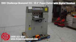 1992 Challenge Diamond 193 - 19.3 Paper Cutter With Digital Readout