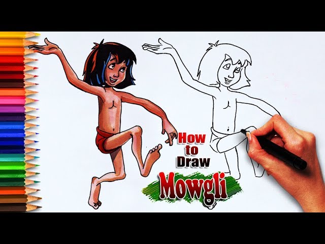 How to draw Mowgli | The Jungle Book - Step by step drawing tutorials |  Mowgli the jungle book, Jungle book, Jungle book disney