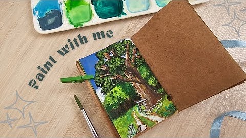 Painting a Studio Ghibli Style Tree 🌳 Paint with me