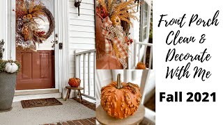 Fall Front Porch Makeover | Small Porch Decorating Ideas | Fall Decorate With Me 2021 | Fall DIY
