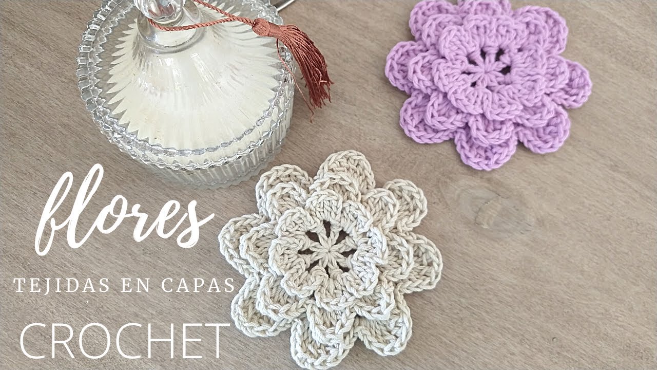 Cómo tejer flores a crochet fácil tutorial paso a paso | Tapetes de crochet decorativos