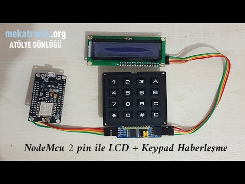 NodeMcu + LCD + I2C + Keypad + PCF8574 Seri Haberleşme - YouTube