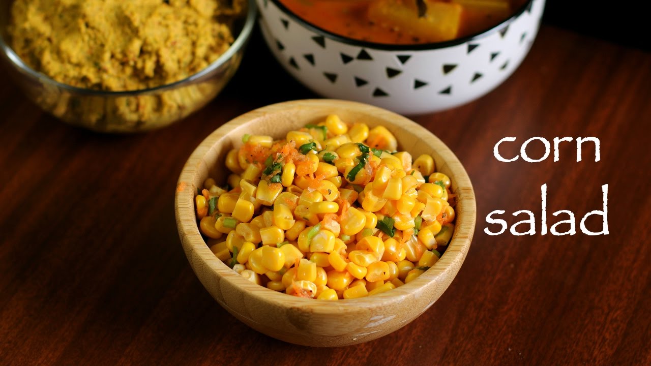 corn salad recipe | sweet corn salad | corn kosambari recipe | Hebbar Kitchen