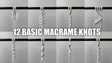 12 Basic Macrame Knots For Beginners | Step-by-Step Tutorial | DIY Easy Macrame Patterns